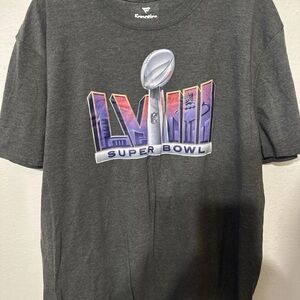 Fanatics Gray Short Sleeve Tee with Super Bowl LVII Design
